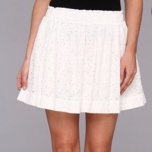 C&C California White Eyelet Skirt